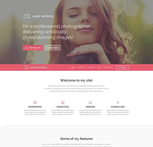 Photographer Portfolio Free WordPress Theme